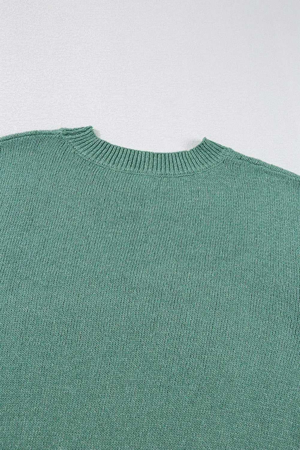 Green Star Pattern Drop Shoulder Sweater Beagle Boutique Fashion Outlet