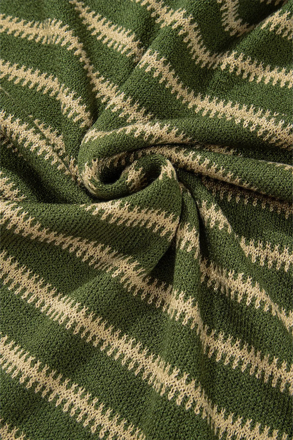 Green Stripe Drop Shoulder Casual Sweater Beagle Boutique Fashion Outlet