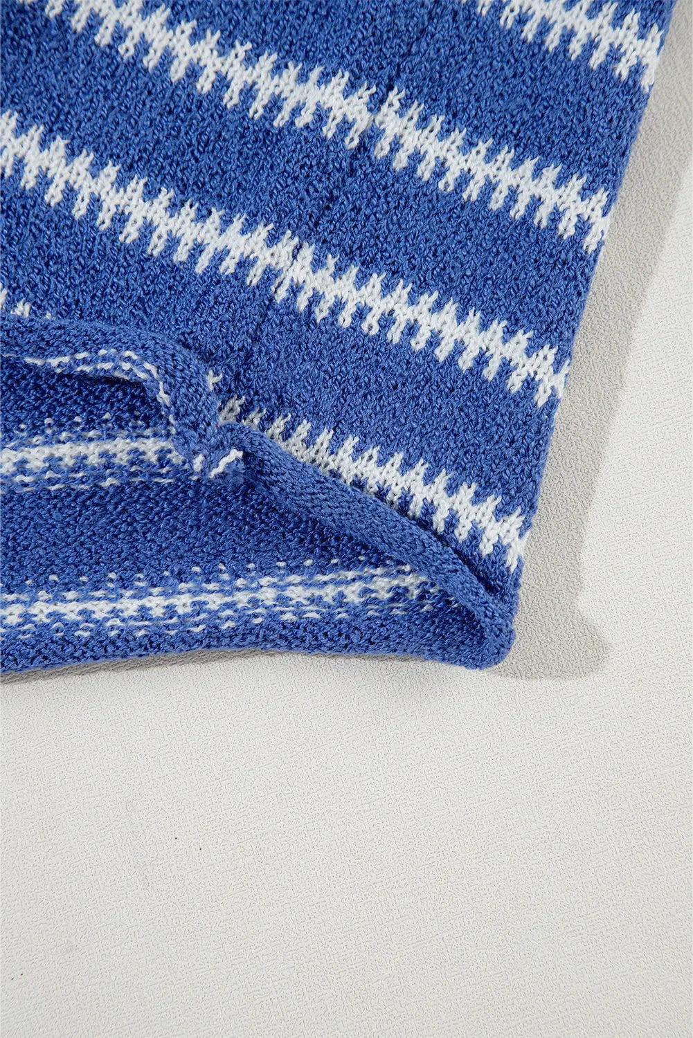 Green Stripe Drop Shoulder Casual Sweater Beagle Boutique Fashion Outlet