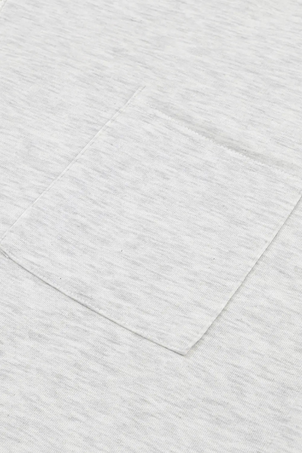 Grey Button Up Contrast Knitted Sleeves Hooded Jacket - eAura