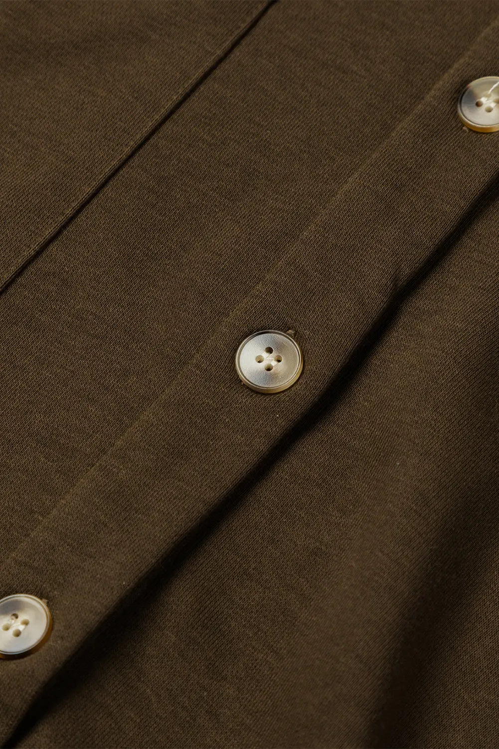 Grey Button Up Contrast Knitted Sleeves Hooded Jacket - eAura