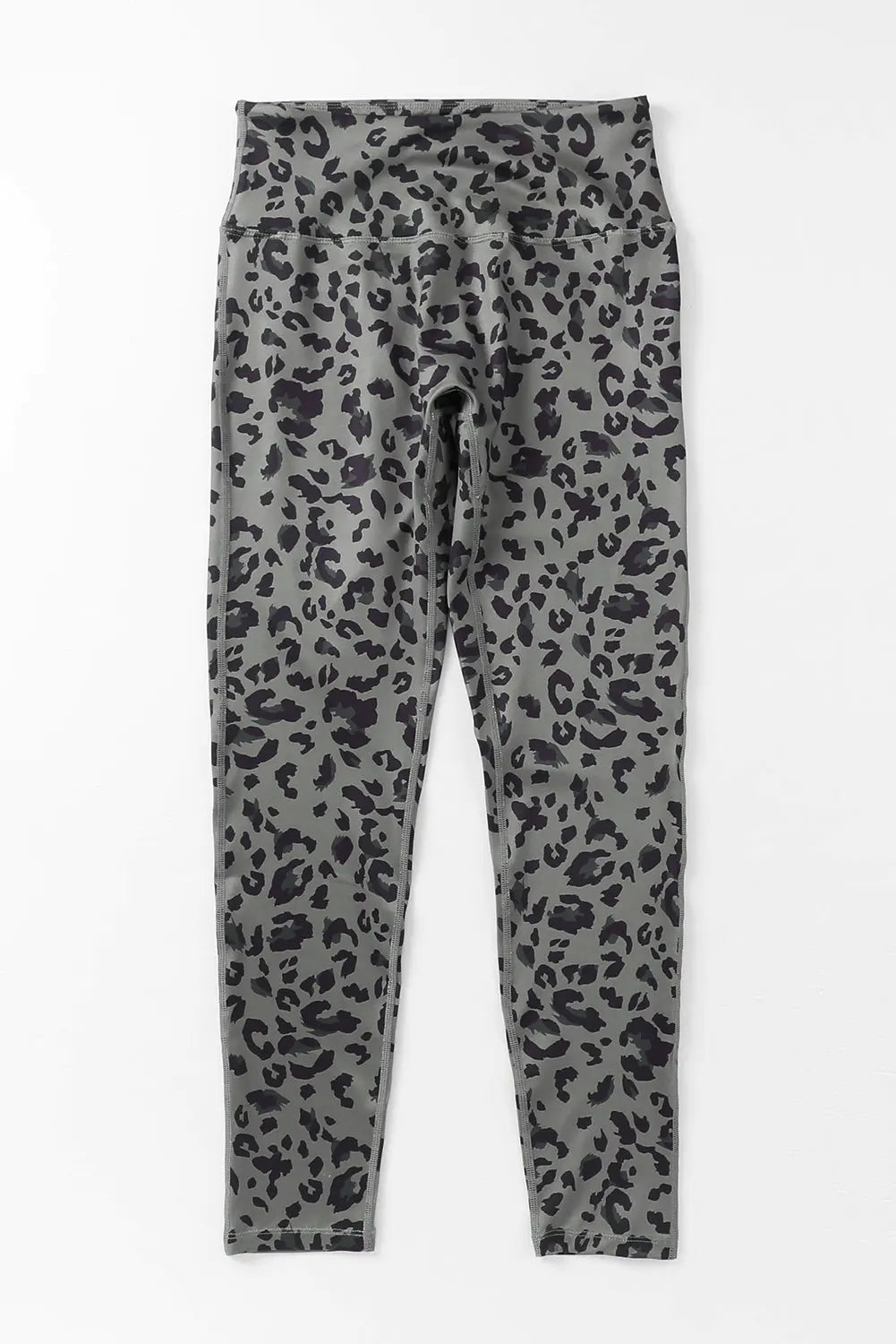 Grey Classic Leopard Print Active Leggings eAura