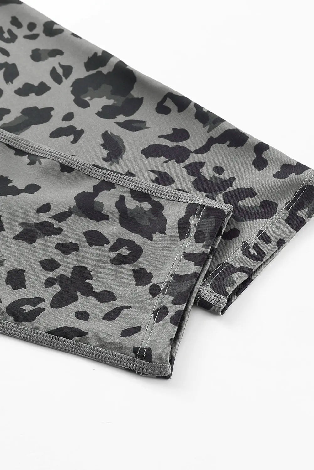 Grey Classic Leopard Print Active Leggings eAura