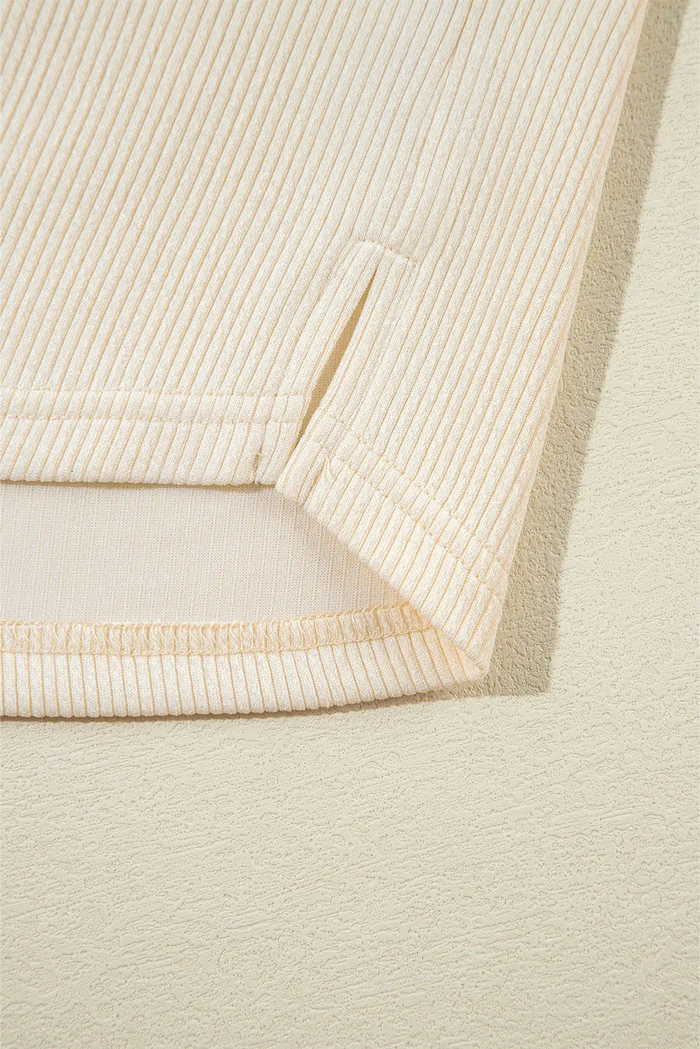 Grey Colourblock Ribbed Collared Oversized Sweatshirt eAura