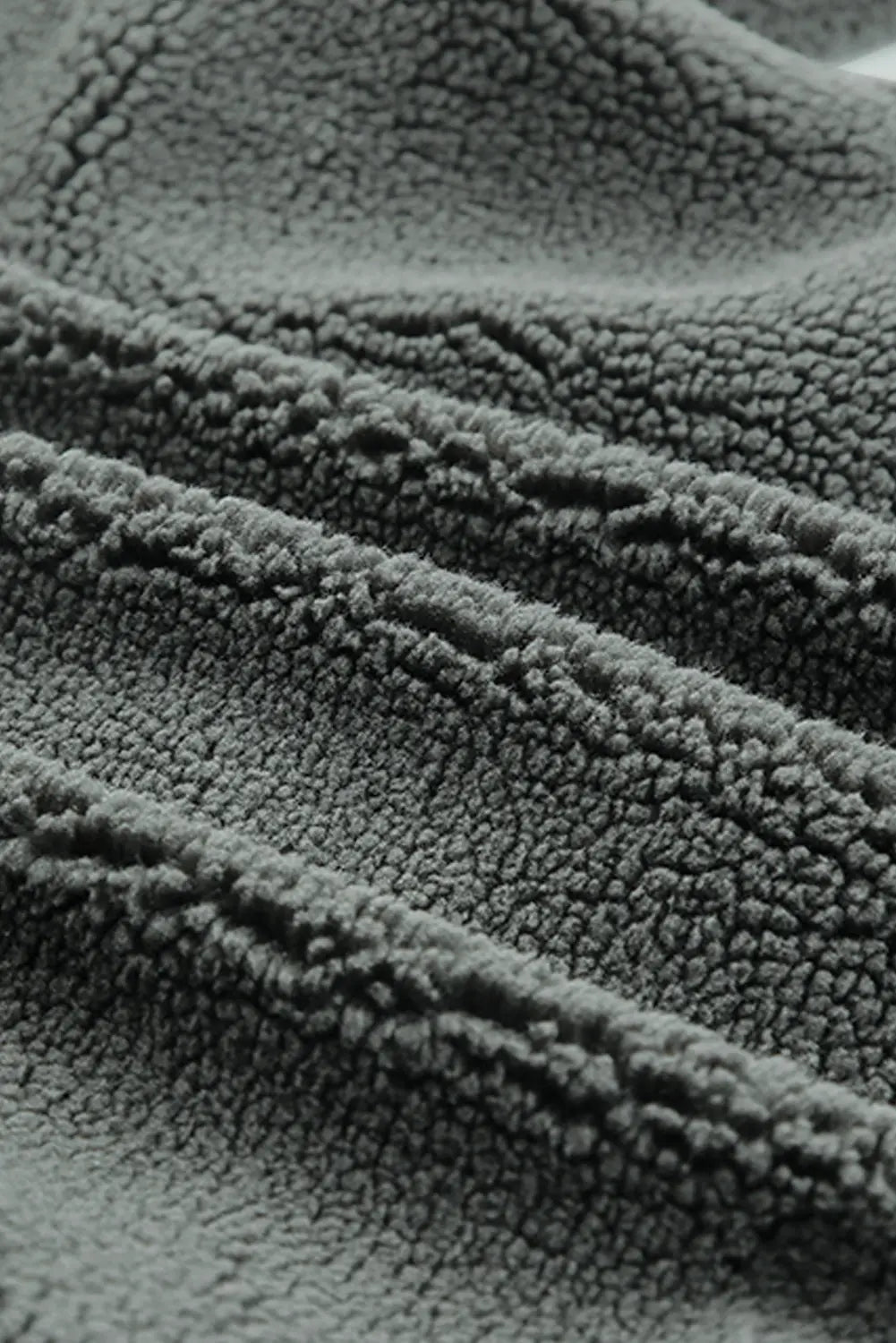 Grey Corduroy Trim Elbow Patch Sherpa Jacket - eAura