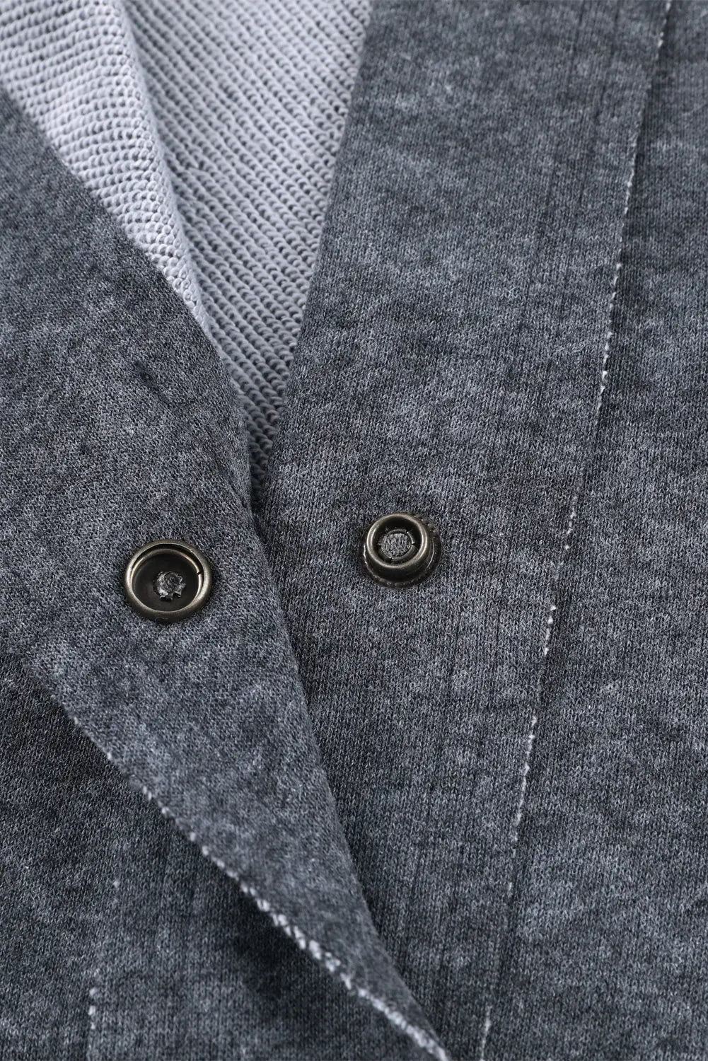 Grey Vintage Washed Flap Pocket Button Shacket - eAura