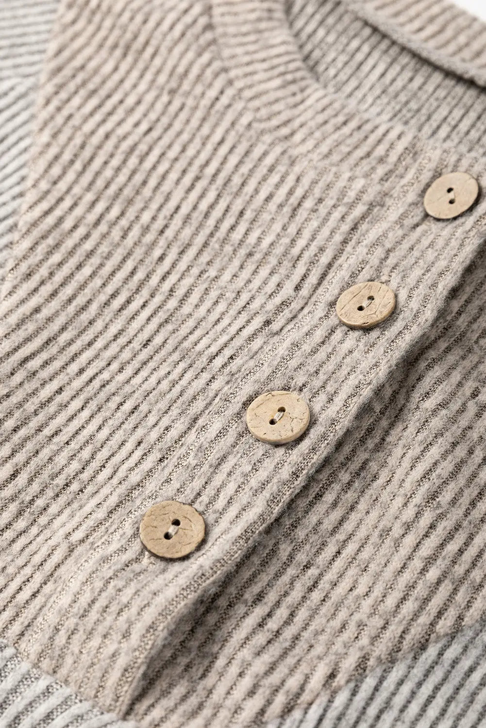 Jet Stream Colour Contrast Ribbed Loose Fit Long Sleeve Top eAura