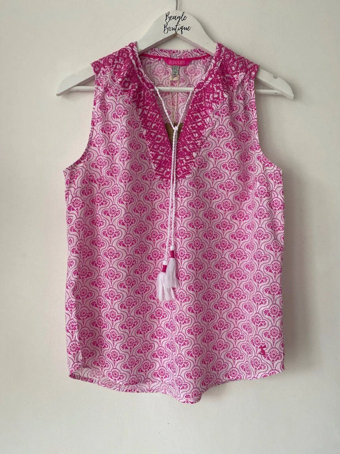 Joules Otille Sleeveless Embroidered Top Sizes: 6 - BB Fashion Outlet