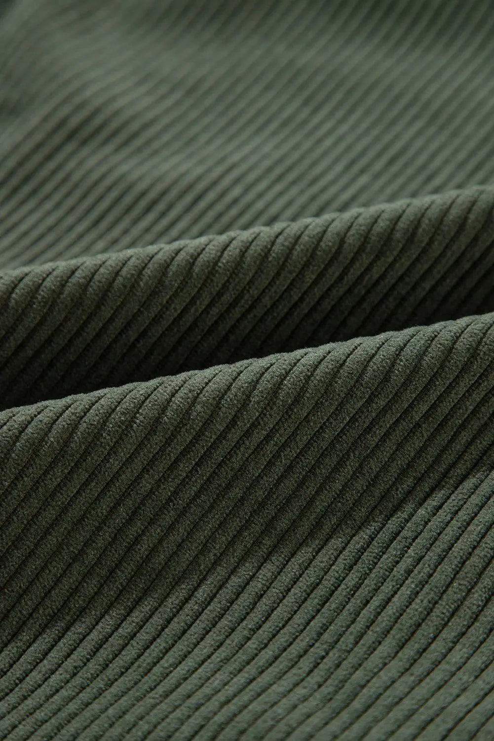 Jungle Green Oversized Corduroy Contrast Hooded Shacket - BB Fashion Outlet