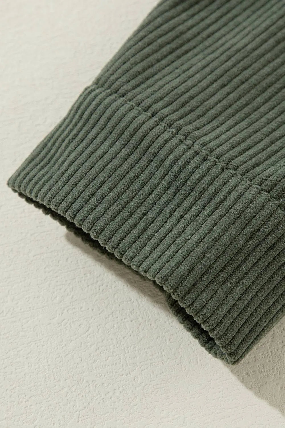 Jungle Green Oversized Corduroy Contrast Hooded Shacket - BB Fashion Outlet