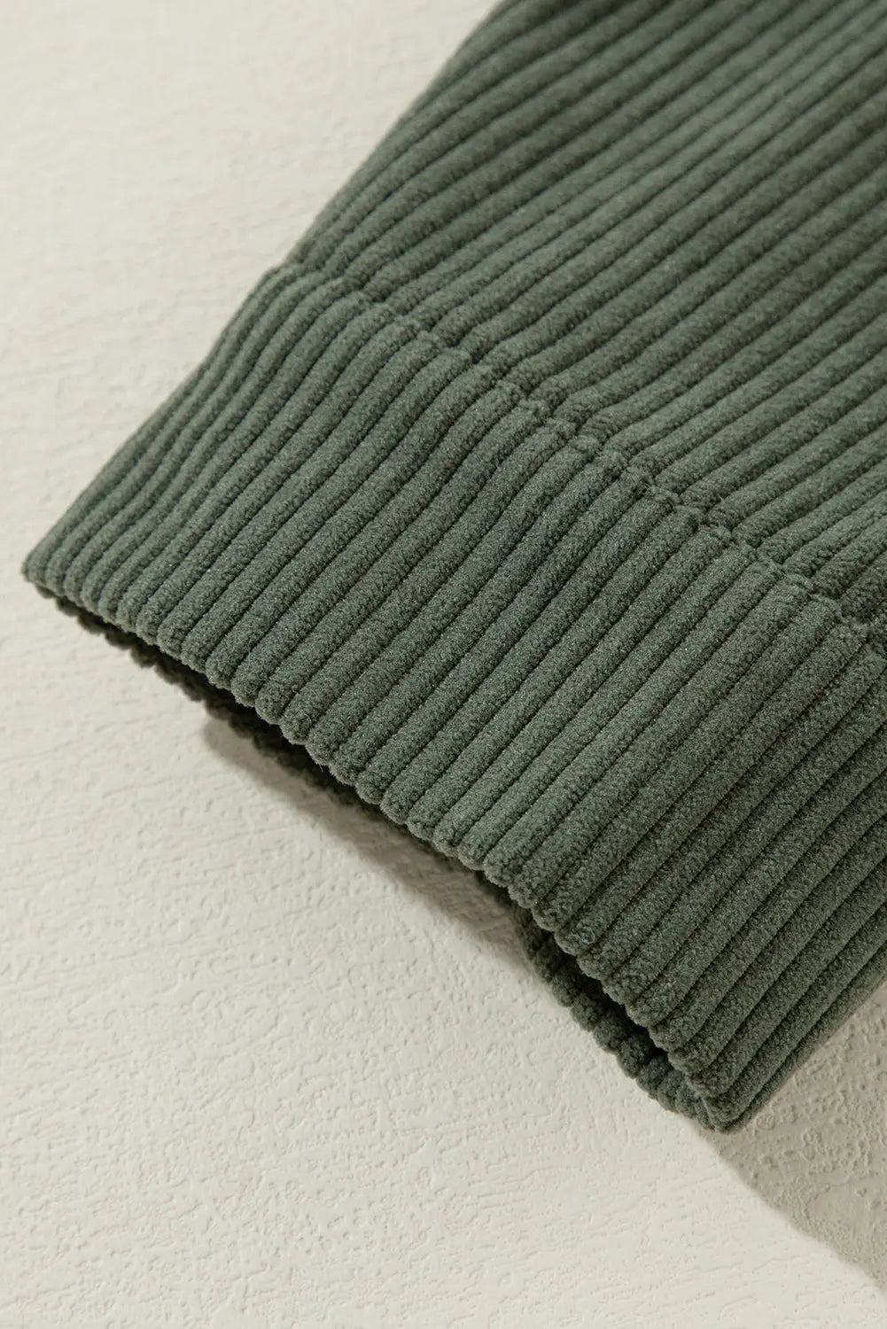 Jungle Green Oversized Corduroy Contrast Hooded Shacket - BB Fashion Outlet
