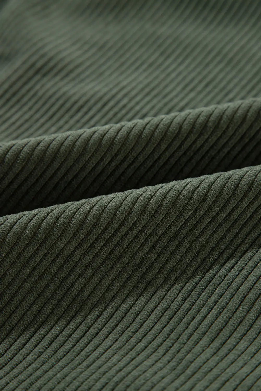 Jungle Green Oversized Corduroy Contrast Hooded Shacket - eAura