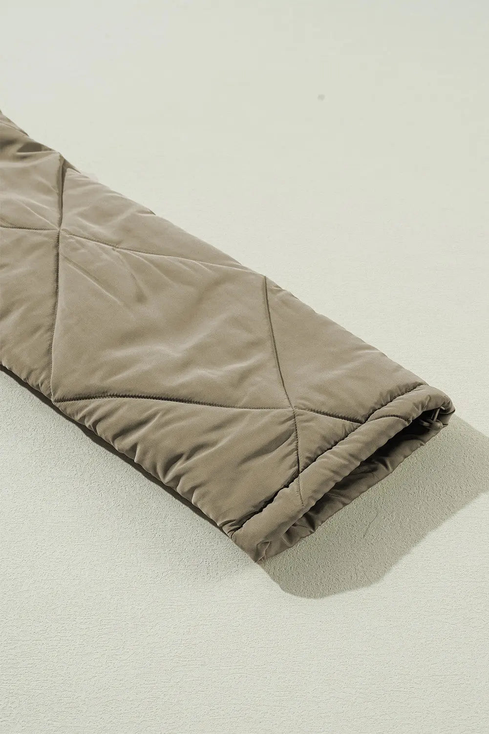 Jungle Green Teddy Collar Flap Pockets Quilted Puffer Jacket Beagle Boutique Fashion Outlet