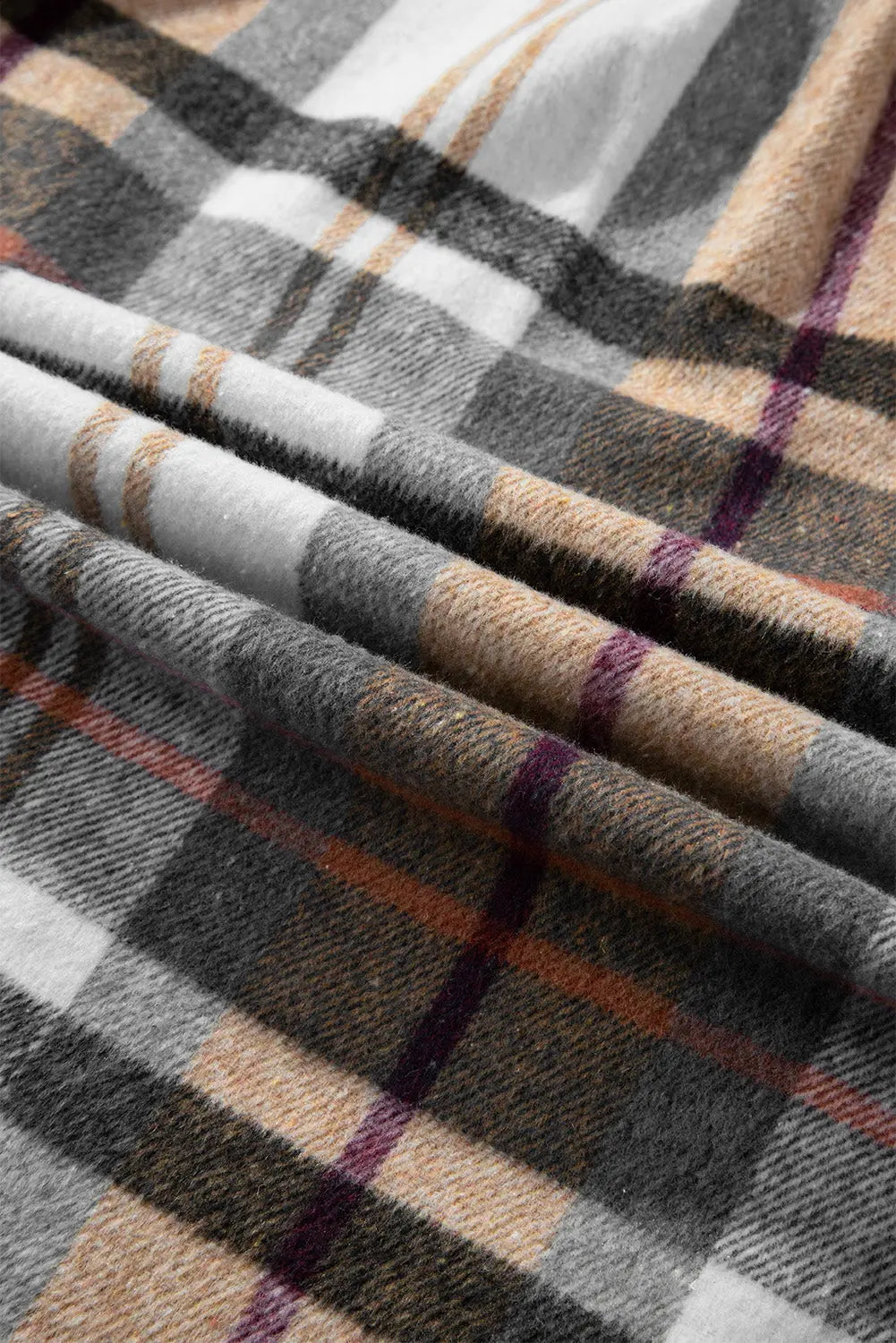 Khaki Plaid Patchwork Long Sleeve Shirt Mini Dress - eAura