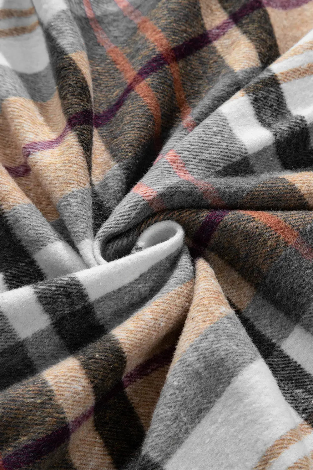 Khaki Plaid Patchwork Long Sleeve Shirt Mini Dress - eAura