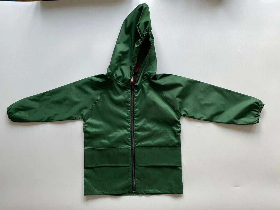 Kids Winterbottom's Green Rain Pack-away Coat Size 22" - BB Fashion Outlet