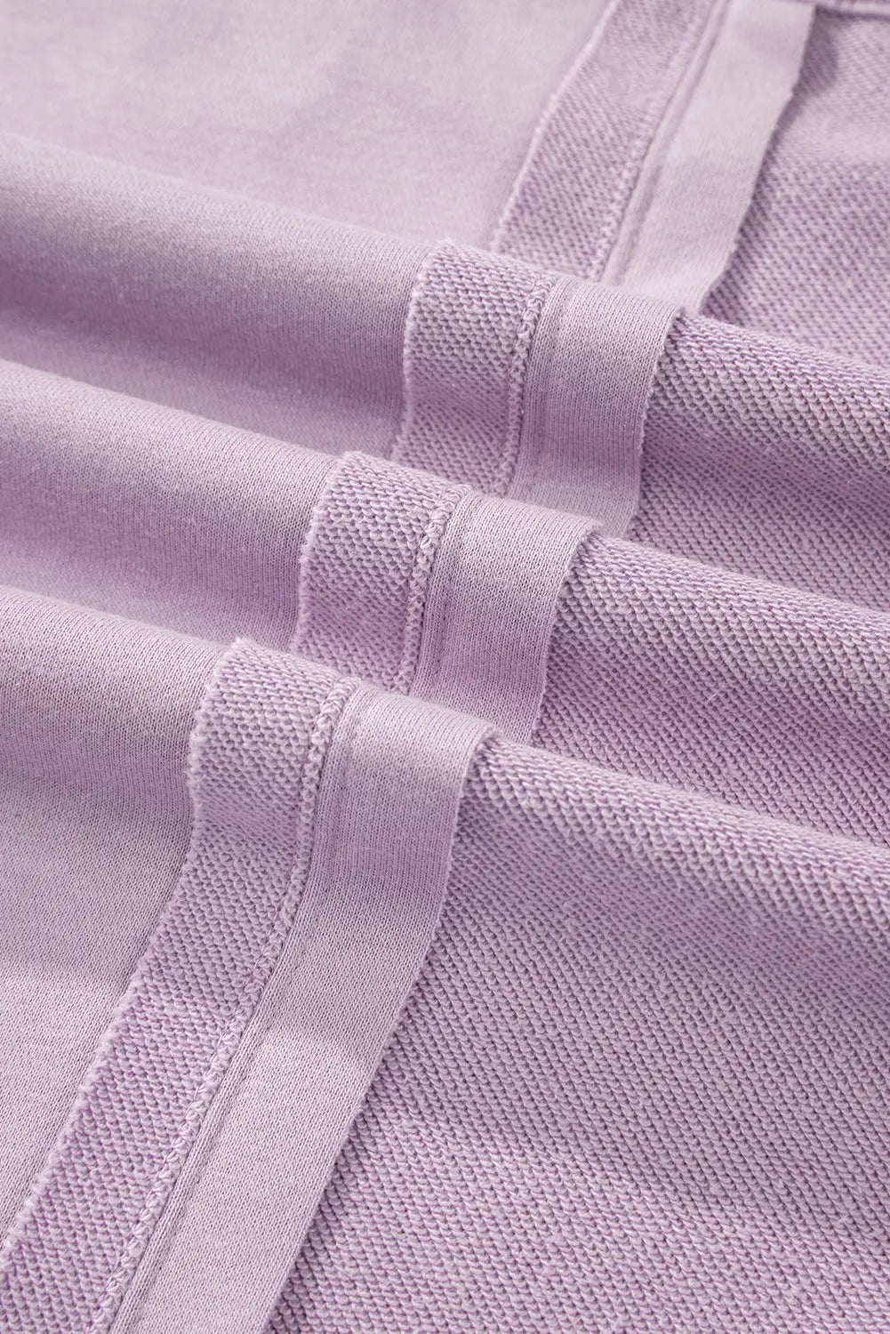 Knit Crochet Exposed Seam Ribbed Trim Sweatshirt - eAura