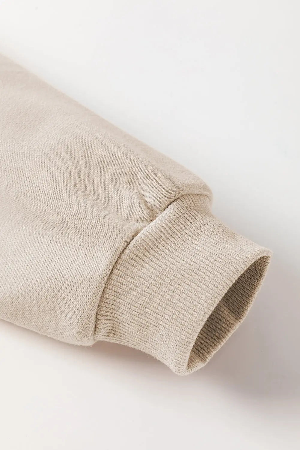 Knit Crochet Exposed Seam Ribbed Trim Sweatshirt - eAura