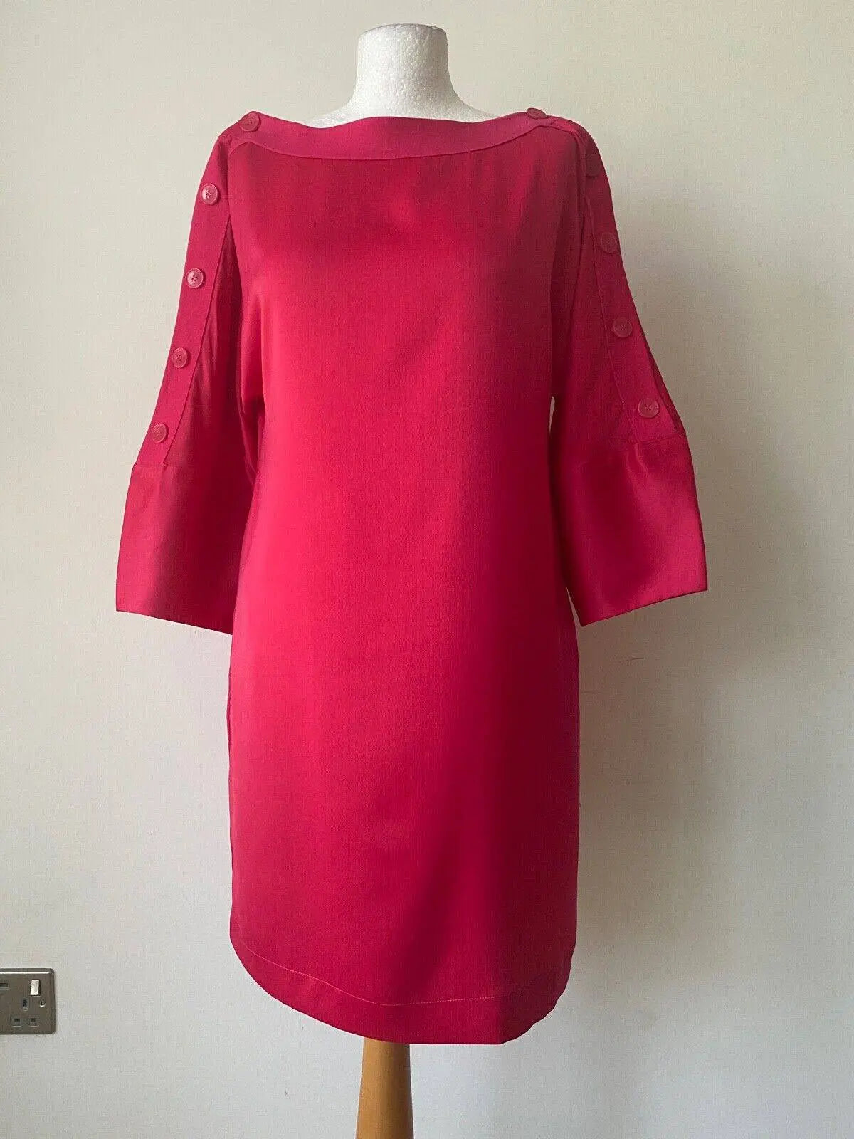 La Redoute Button Detail Tunic Dress Size 10 Available in: Blue, Pink, Yellow - BB Fashion Outlet