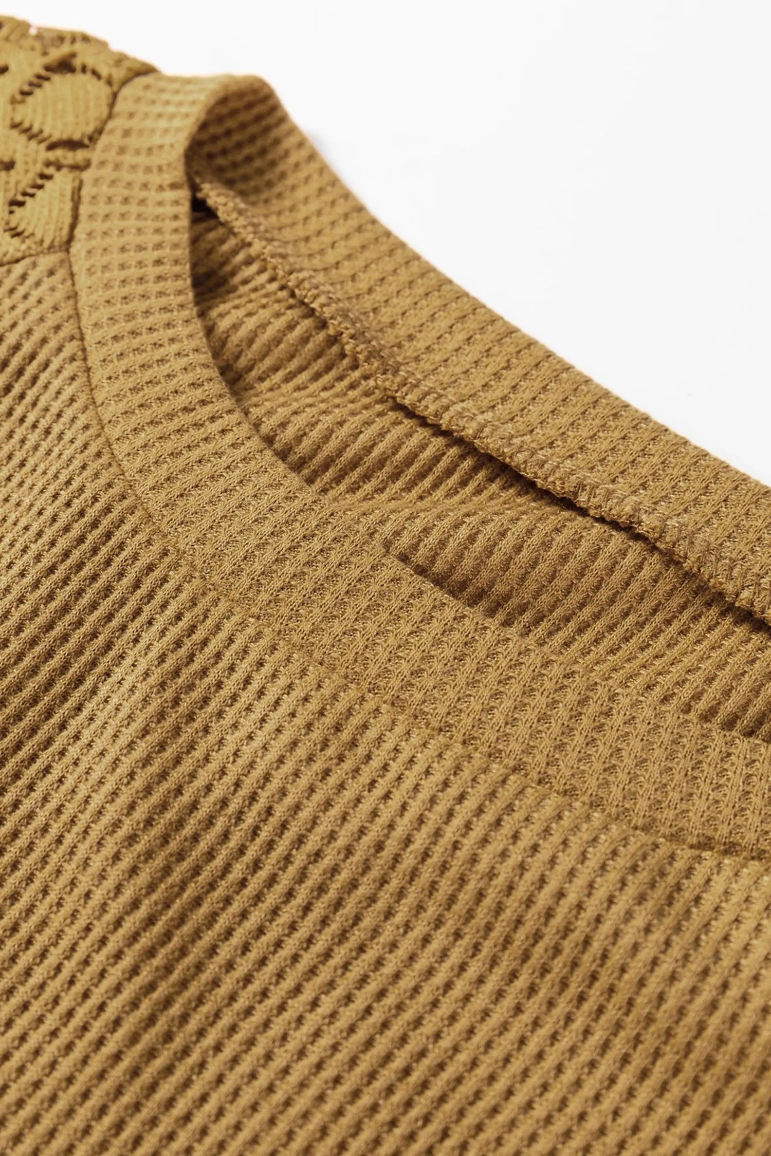 Lace Long Sleeve Textured Pullover - eAura