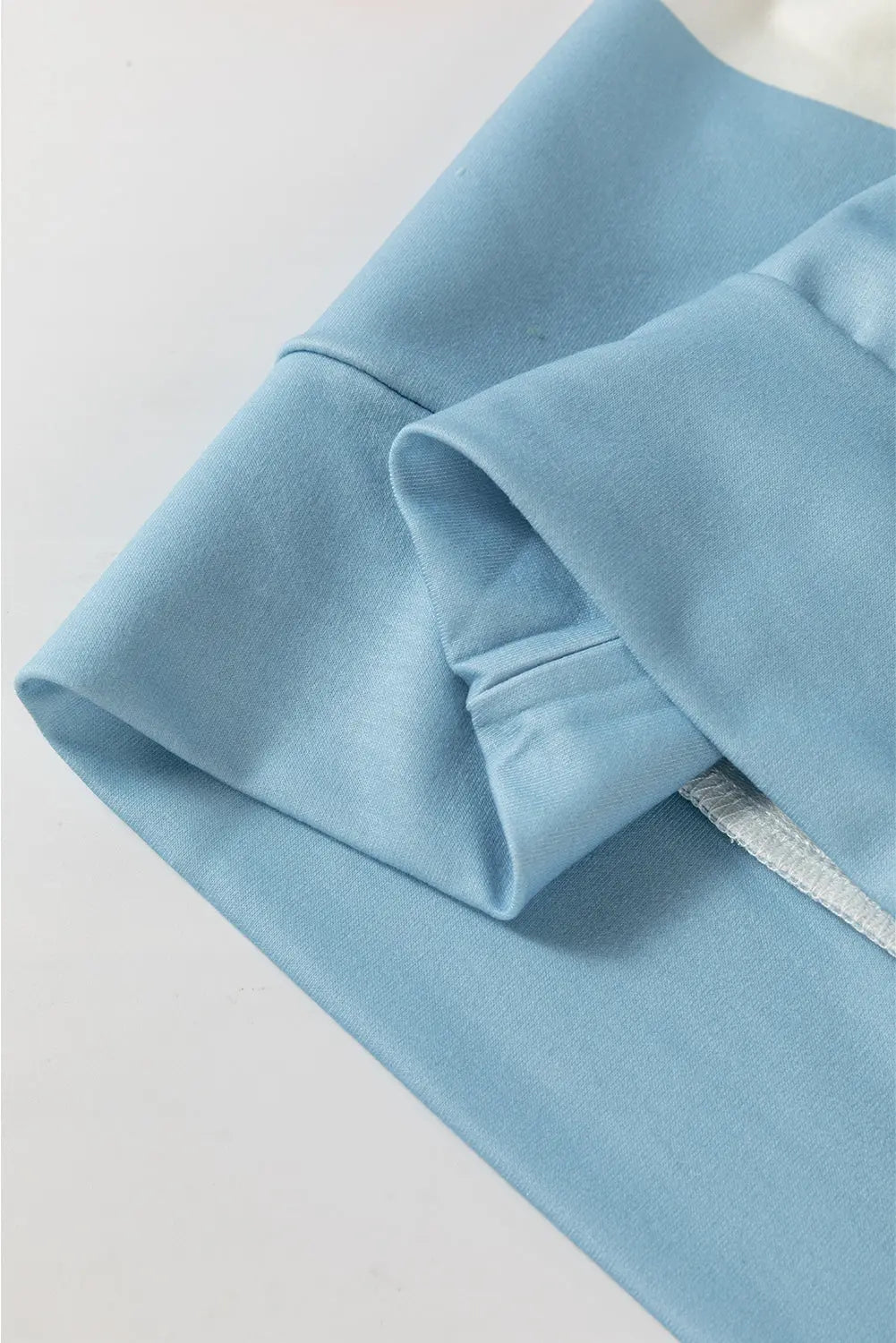 Light Blue Colourblock Striped Drop Shoulder Long Sleeve Top Beagle Boutique Fashion Outlet