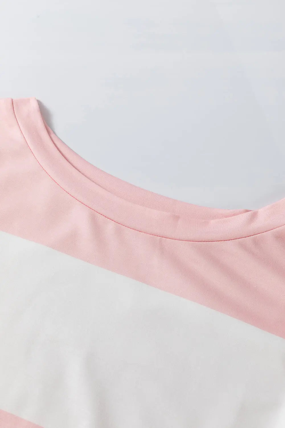Light Blue Colourblock Striped Drop Shoulder Long Sleeve Top Beagle Boutique Fashion Outlet