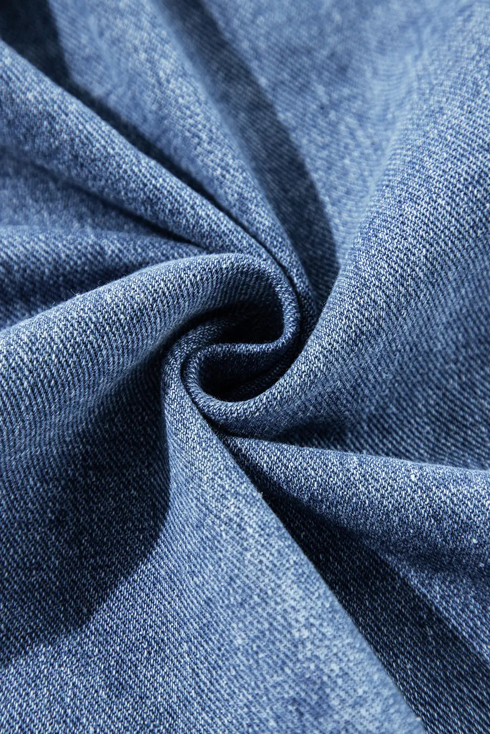 Light Blue Washed Oversize Pocketed Denim Jacket - eAura