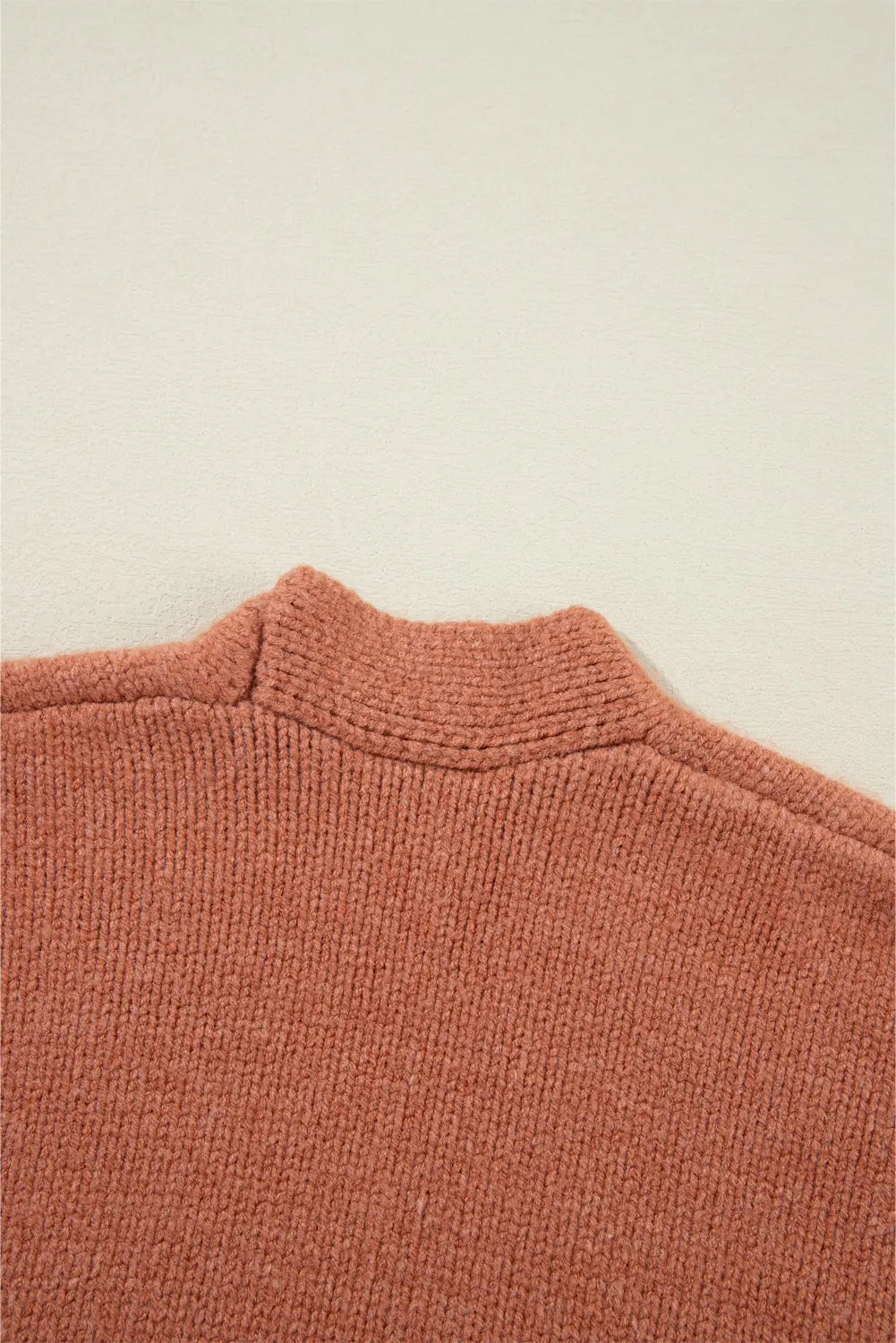 Light French Beige Drop Shoulder Open Front Cropped Cardigan - eAura