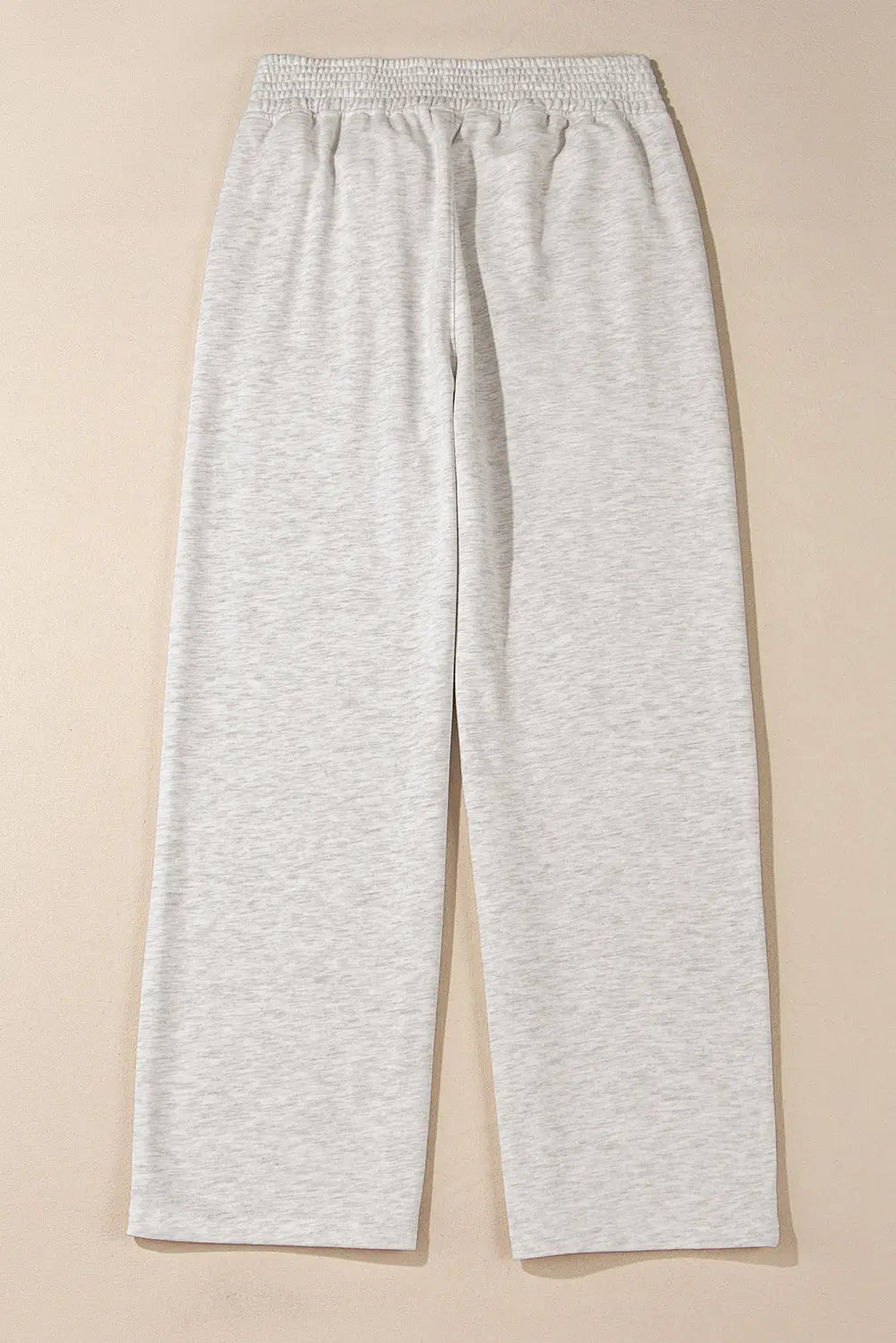 Light Grey Cross-Waist Wide Leg Lounge Trousers Beagle Boutique Fashion Outlet