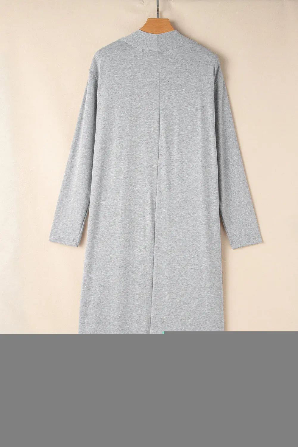 Light Grey Split Long Cardigan and Skinny Trousers Lounge Set eAura