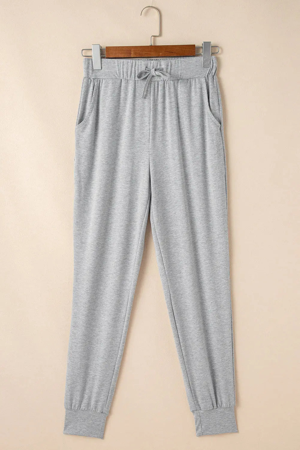 Light Grey Split Long Cardigan and Skinny Trousers Lounge Set eAura