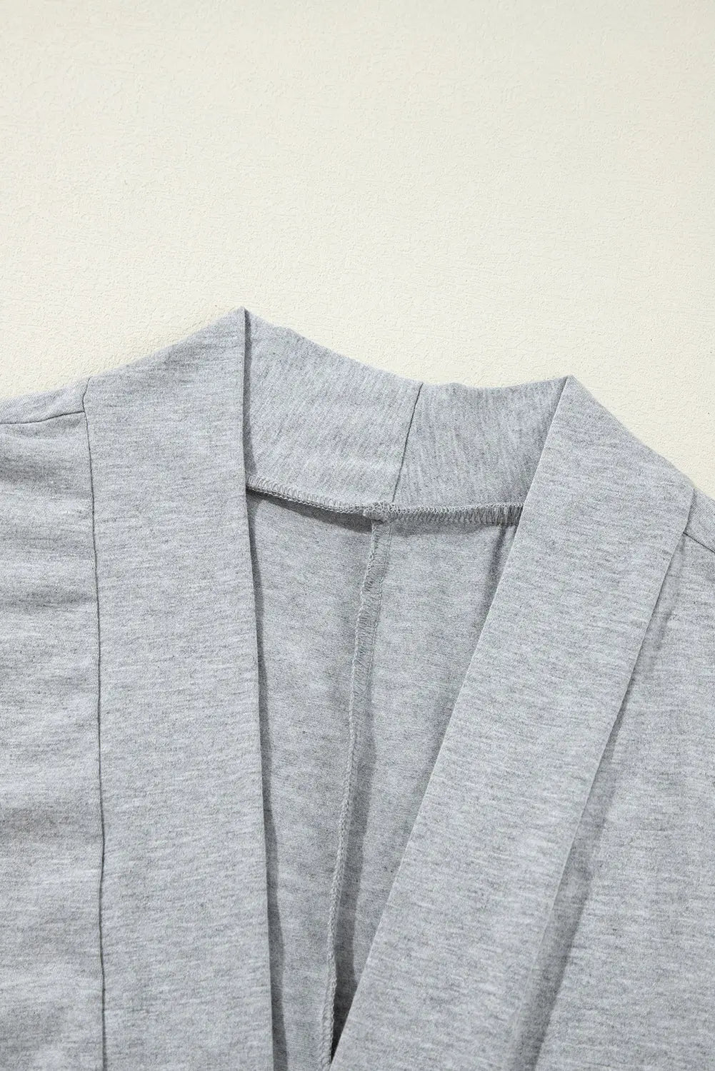 Light Grey Split Long Cardigan and Skinny Trousers Lounge Set eAura