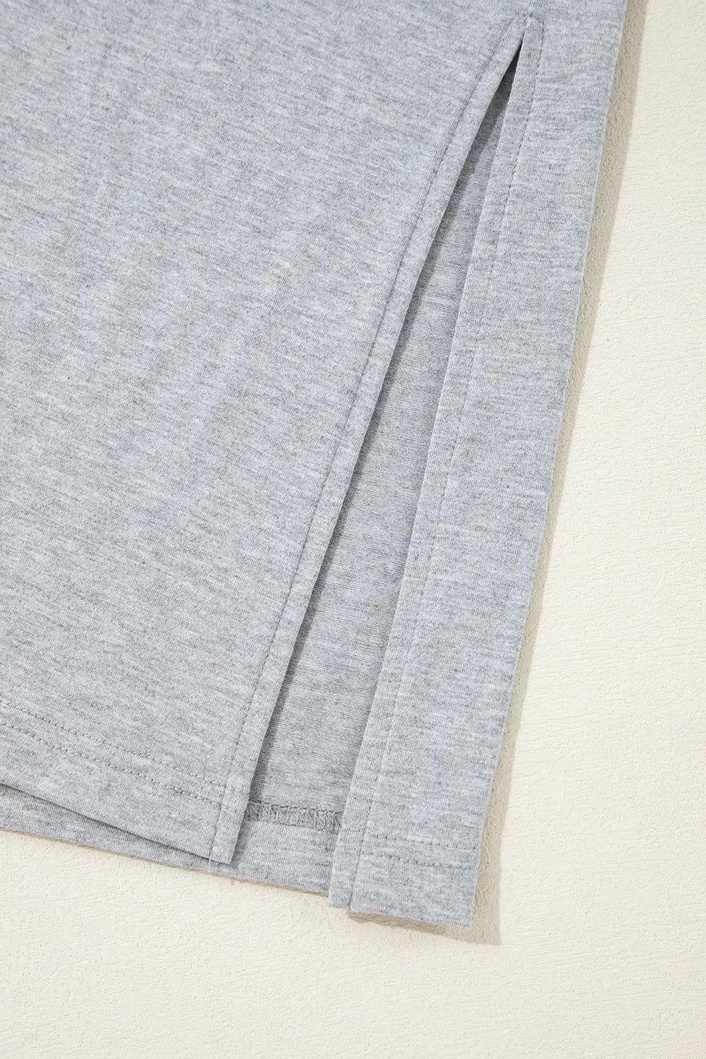 Light Grey Split Long Cardigan and Skinny Trousers Lounge Set eAura