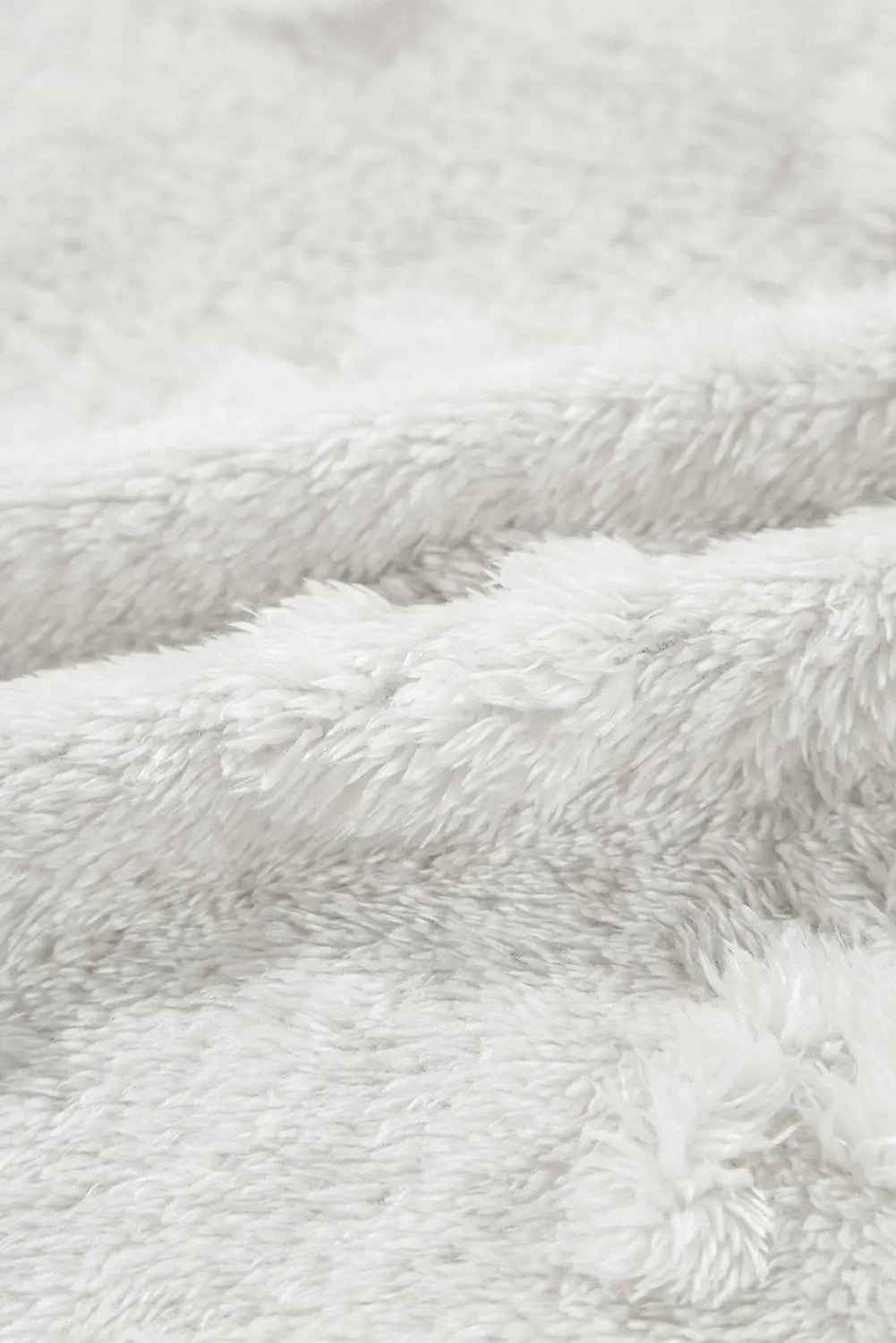 Light Grey Textured Leopard Fleece Loose Two Piece Lounge Set eAura