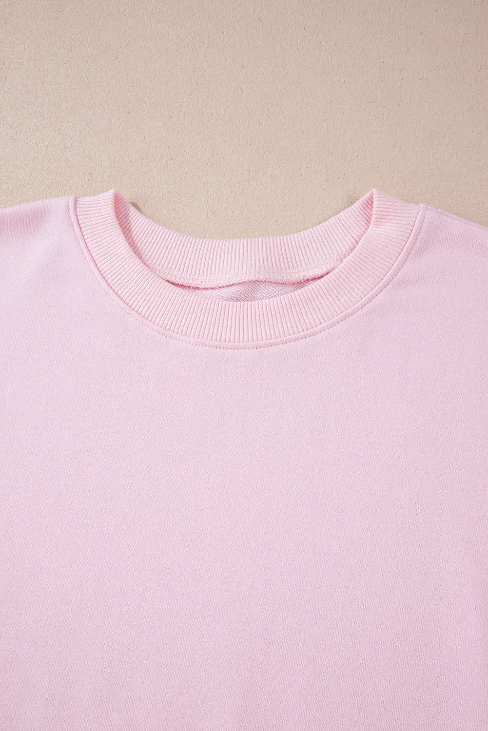 Light Pink Colour Block Batwing Sleeve Loose Fit Sweatshirt Beagle Boutique Fashion Outlet