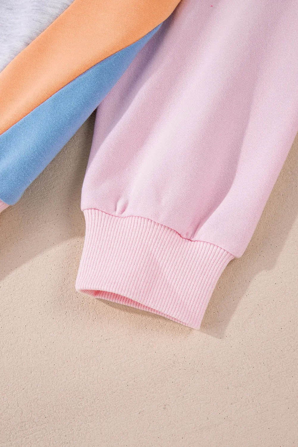 Light Pink Colour Block Batwing Sleeve Loose Fit Sweatshirt Beagle Boutique Fashion Outlet