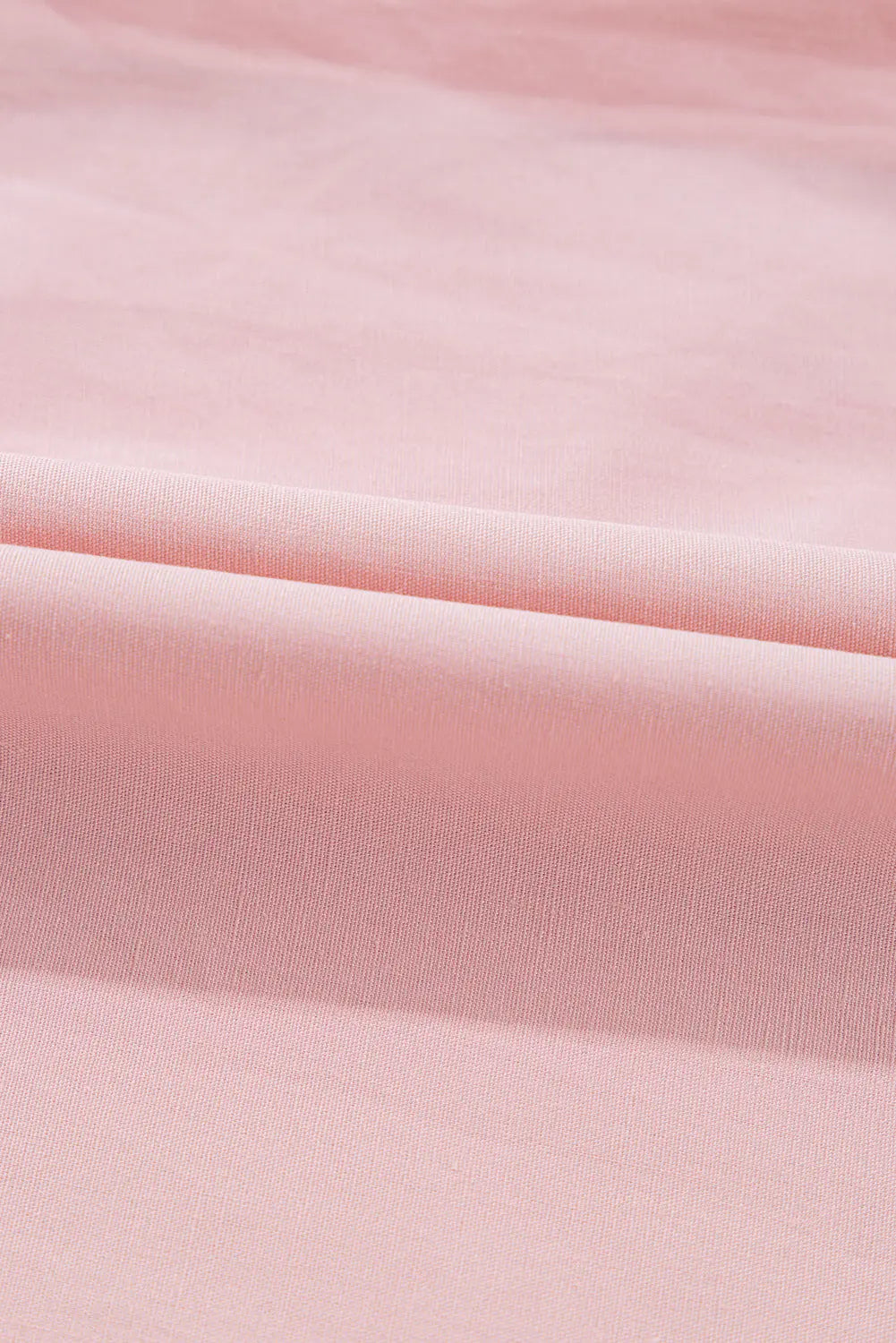 Light Pink Pleated Button-Up Loose Fit Casual Shirt - eAura