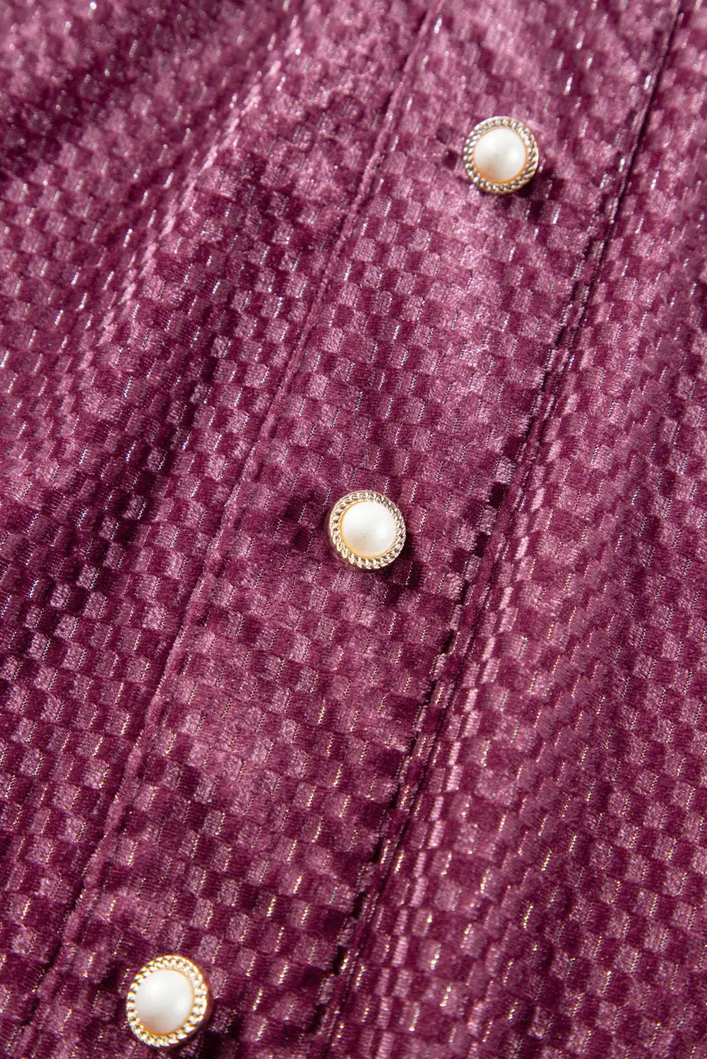 Meadow Mauve Plus Size Textured Velvet Tiered Button V Neck Dress Beagle Boutique Fashion Outlet