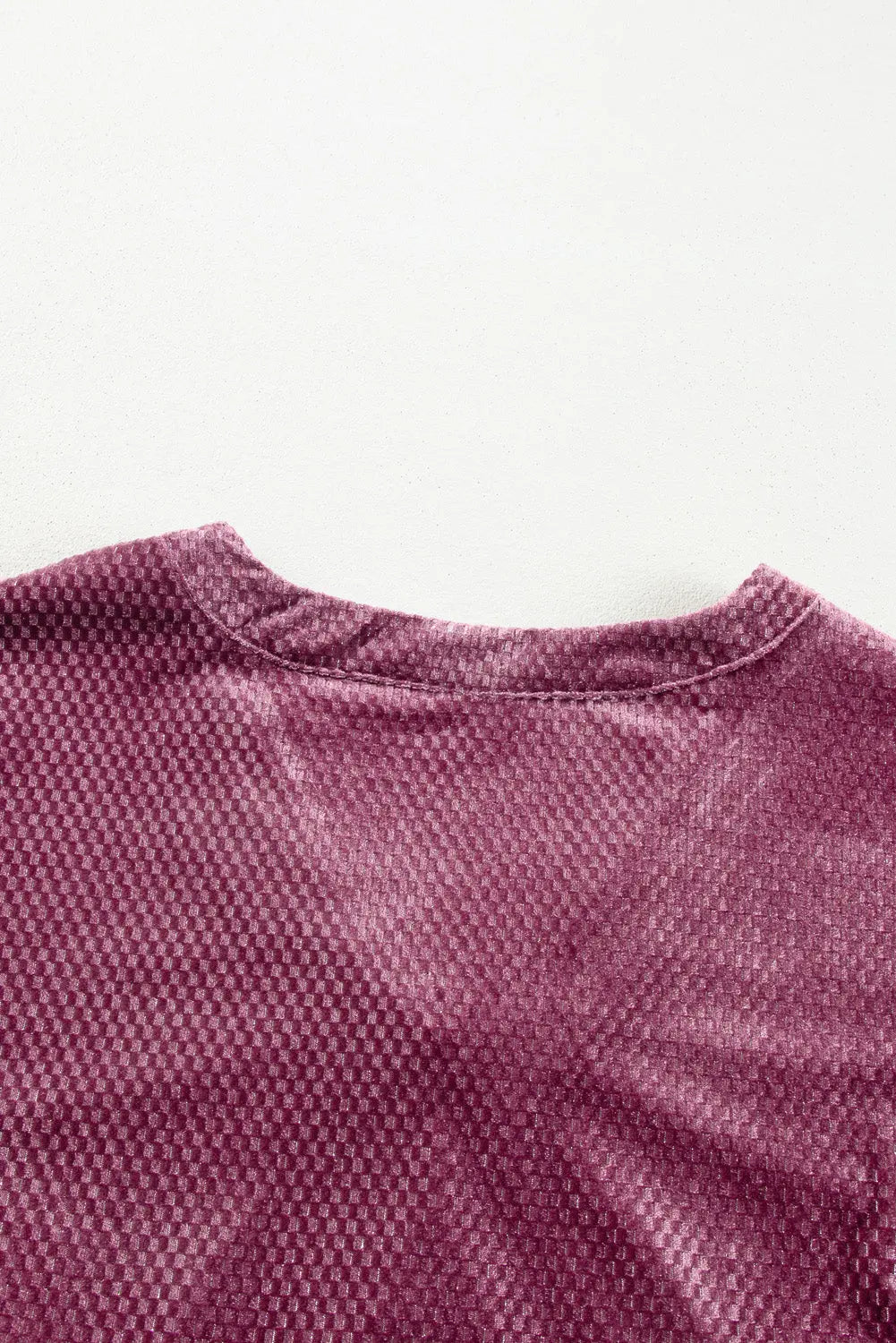 Meadow Mauve Plus Size Textured Velvet Tiered Button V Neck Dress Beagle Boutique Fashion Outlet