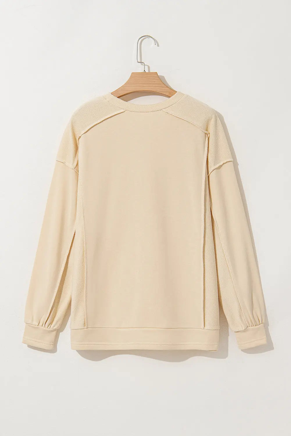 Mint Green Splicing Round Neck Pullover Sweatshirt Beagle Boutique Fashion Outlet