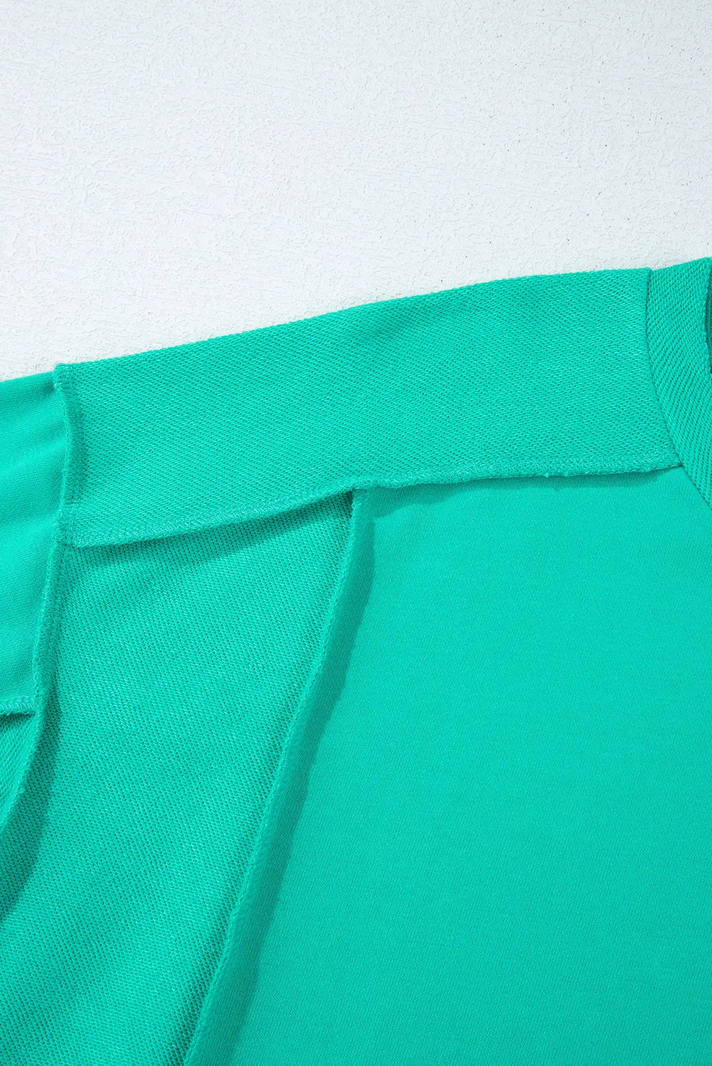 Mint Green Splicing Round Neck Pullover Sweatshirt Beagle Boutique Fashion Outlet