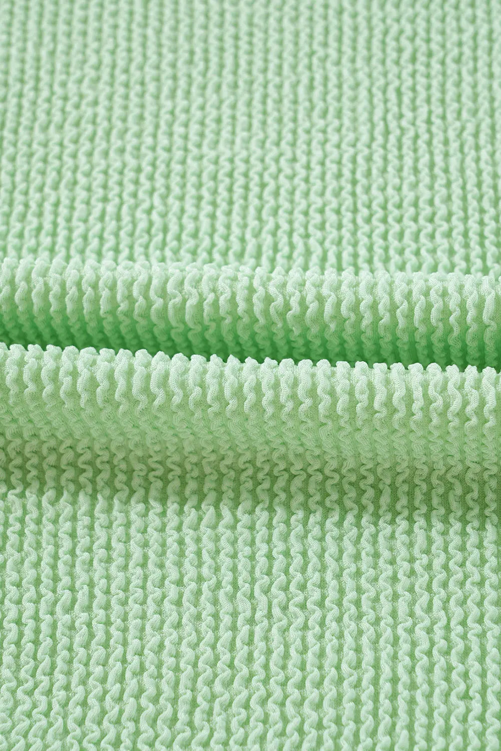 Moonlight Jade Solid Cord Ribbed Drop Shoulder Pullover Top eAura