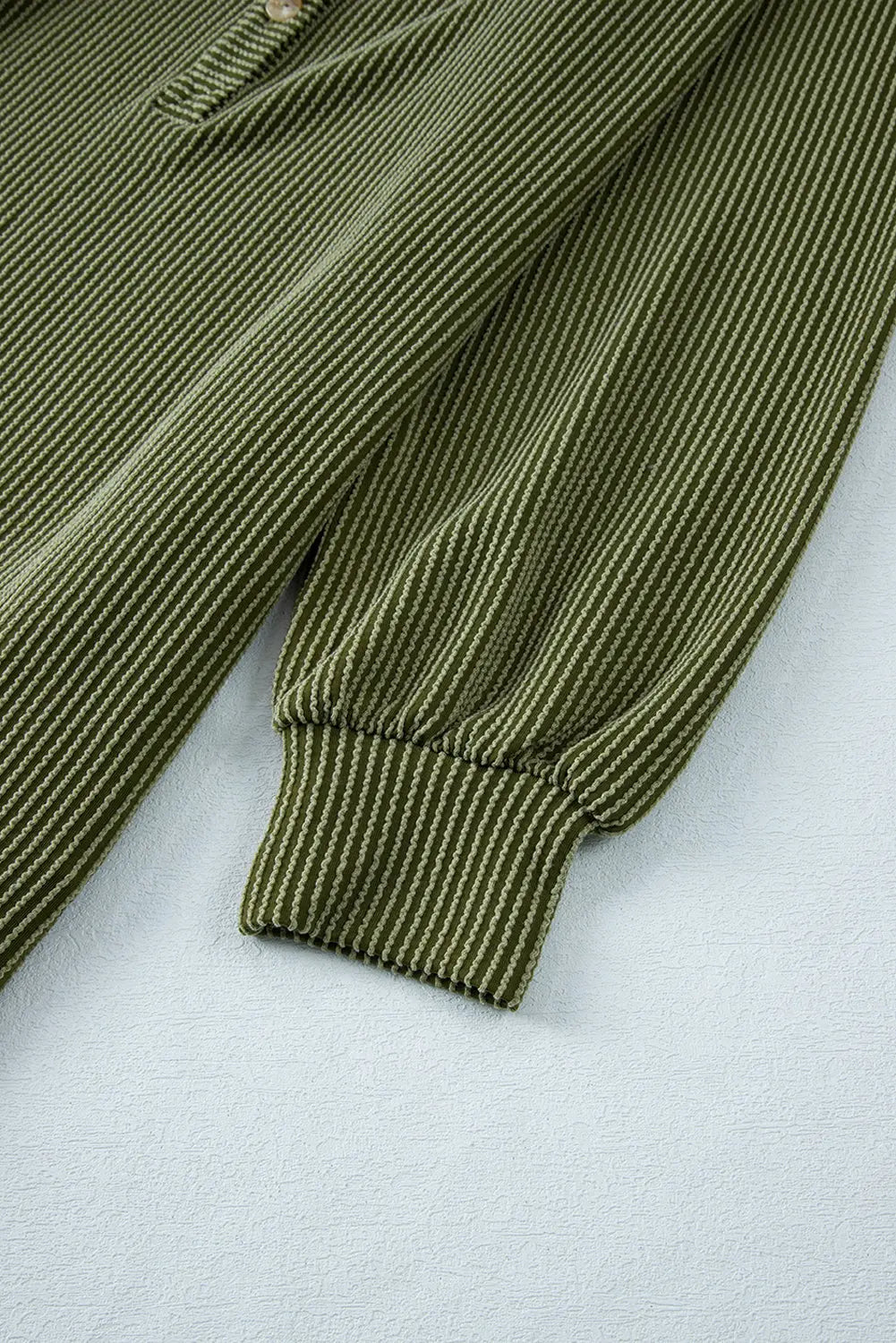 Moss Green Corduroy Buttons Placket Drop Shoulder Collared Shift Dress Beagle Boutique Fashion Outlet