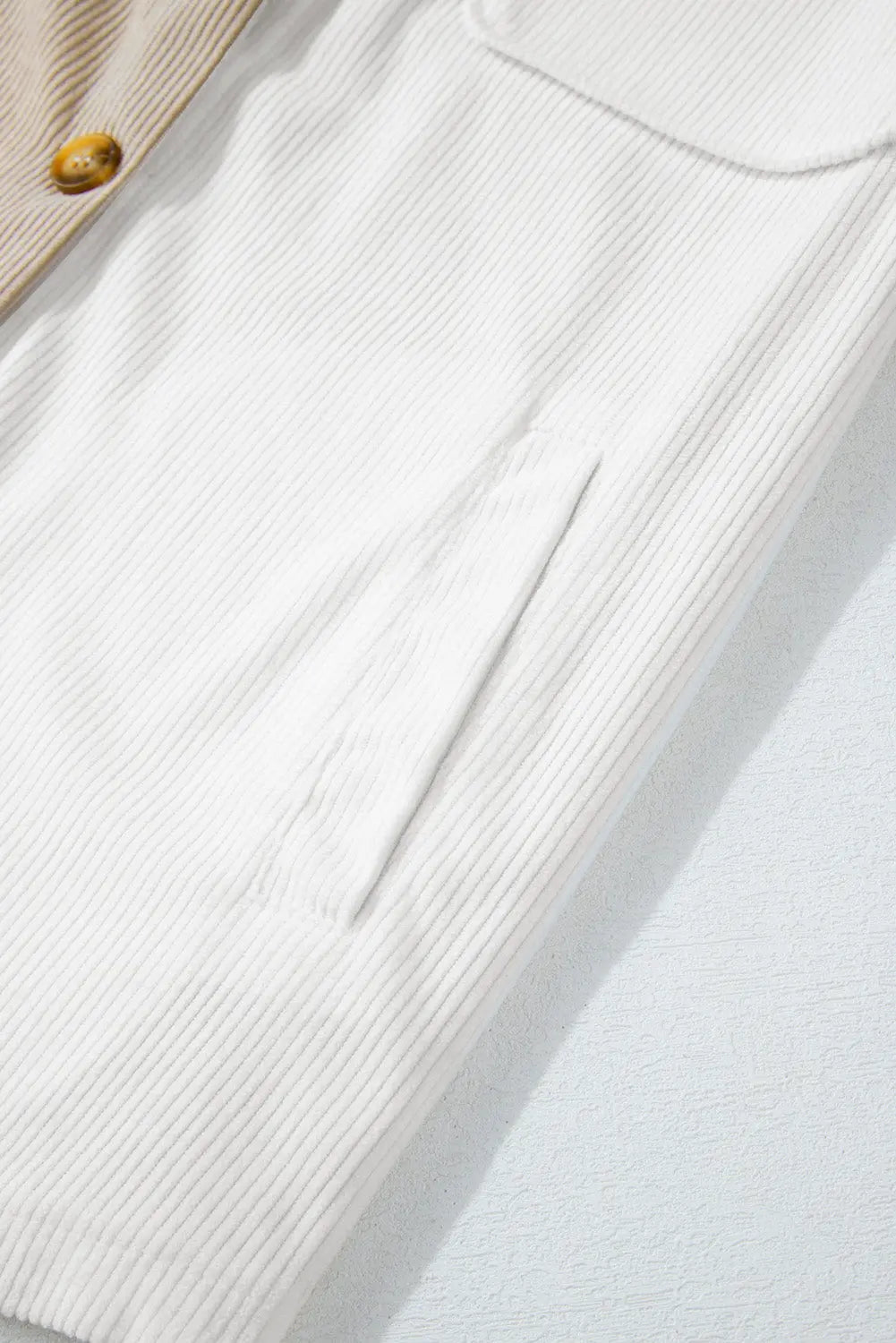 Multicolour Corduroy Colourblock Loose Shacket - eAura