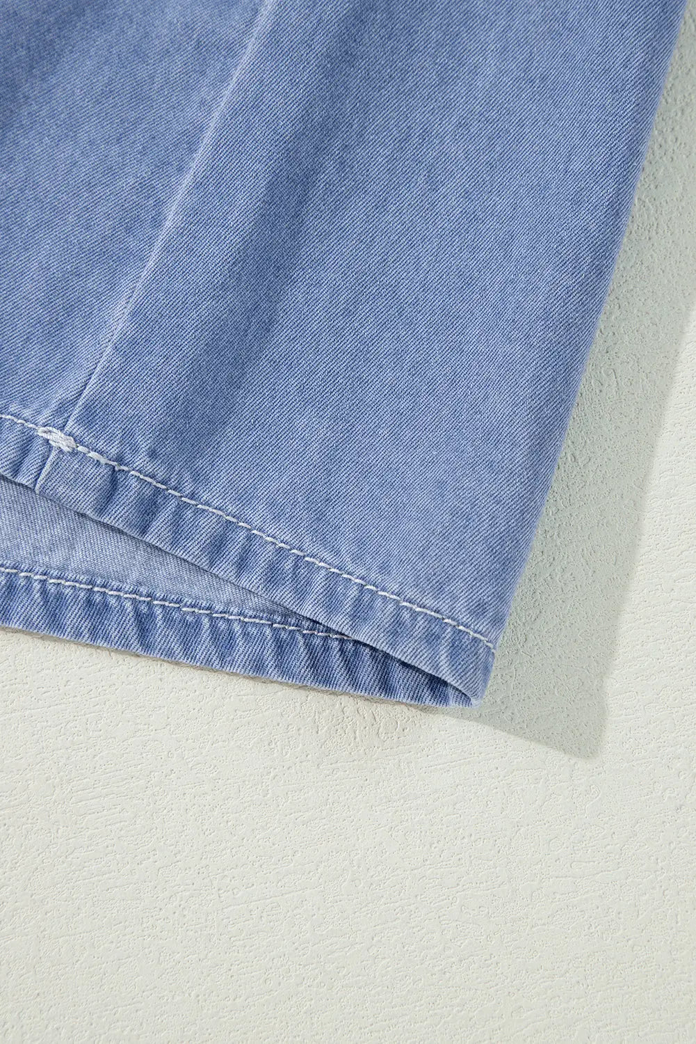 Myosotis Chambray Deep V Neck Bracelet Sleeve Maxi Dress - eAura