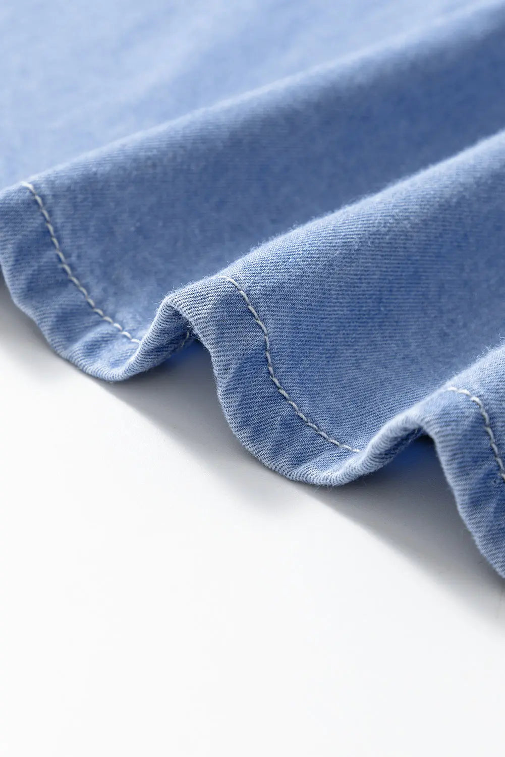 Myosotis Chambray Deep V Neck Bracelet Sleeve Maxi Dress - eAura