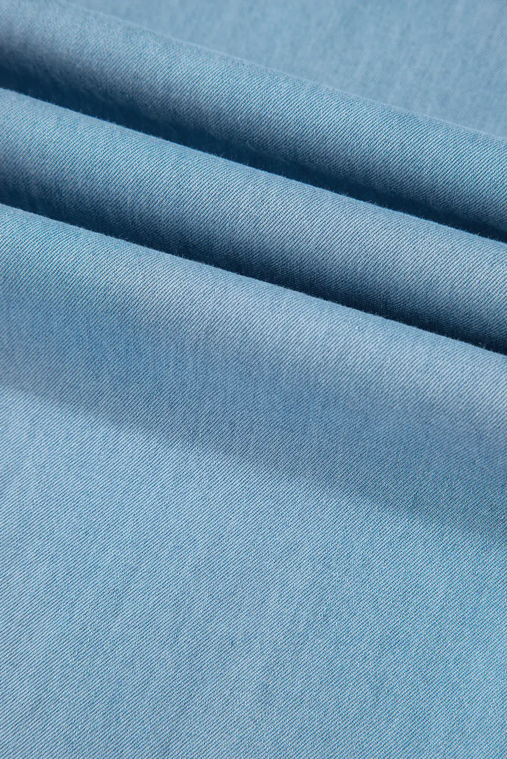 Myosotis Light Wash Raw Hem Ruffled Wide Leg Jeans Beagle Boutique Fashion Outlet