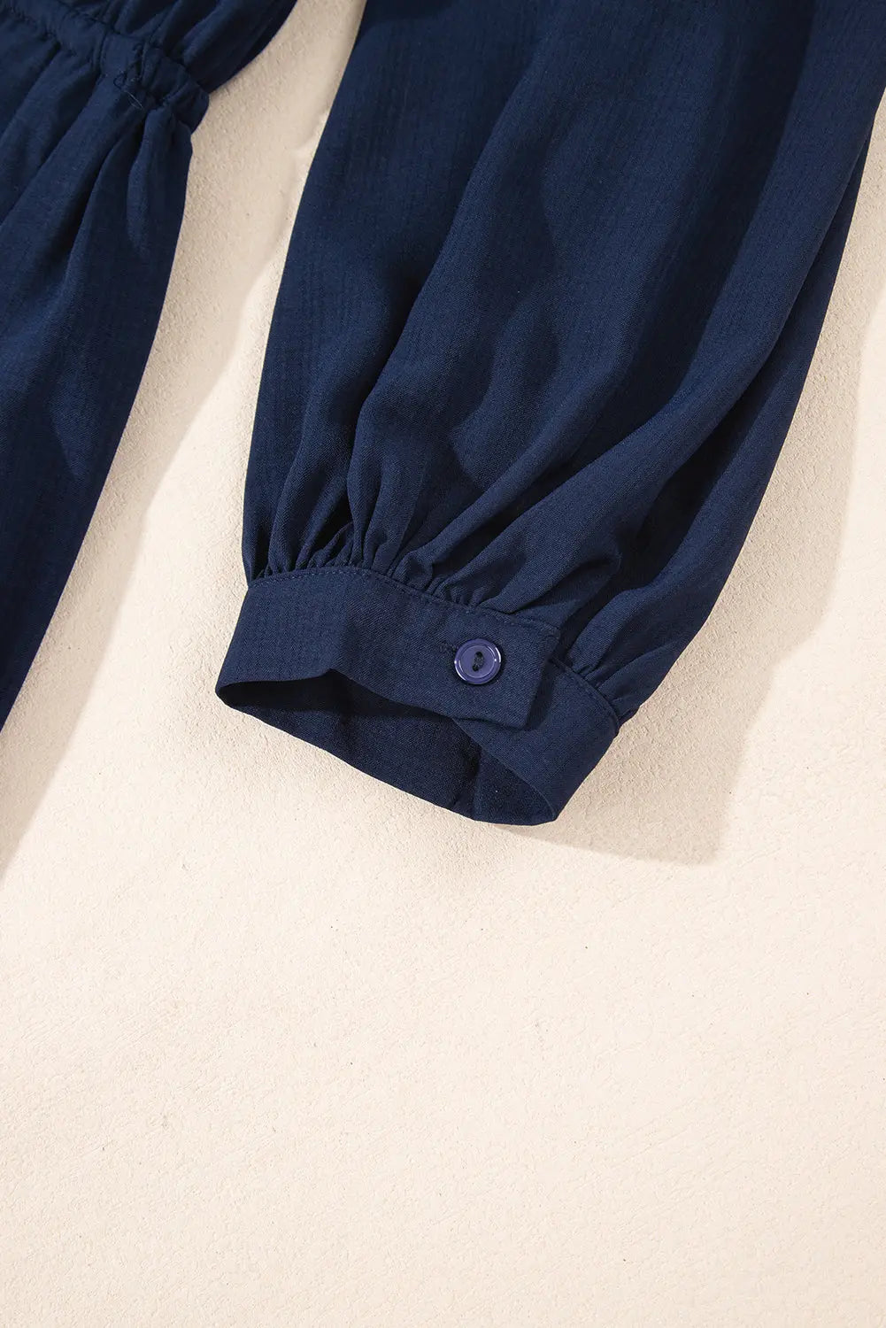 Navy Blue Solid Chest Pockets Tunic Shirt Mini Dress Beagle Boutique Fashion Outlet