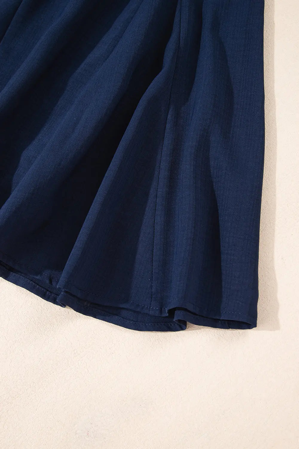 Navy Blue Solid Chest Pockets Tunic Shirt Mini Dress Beagle Boutique Fashion Outlet
