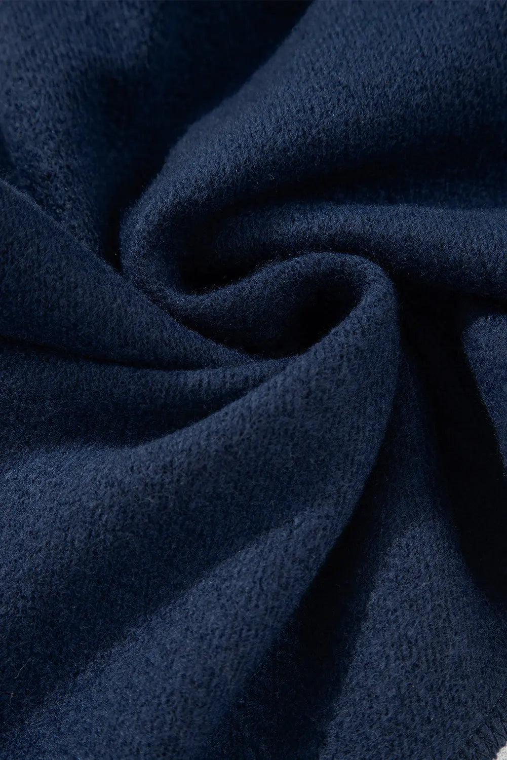 Navy Blue Solid Colour Fleece Lined Drawstring Waist Casual Trousers Beagle Boutique Fashion Outlet